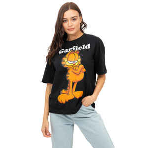 Garfield Ladies - Garfield Smug - Oversized T-shirt - Black